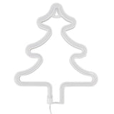 Christmas Neon Sign Christmas Tree Shape Neon Light USB Decorative Night Light for Desk Wall Display - Low Angle