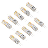 10pcs G4 LED Bulb 1.5W DC12V Warm White 3000K 110LM Bi Pin Light Bulbs LED for Cabinet Lighting Courtyard - Front View