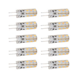10pcs G4 LED Bulb 1.5W DC12V Warm White 3000K 110LM Bi Pin Light Bulbs LED for Cabinet Lighting Courtyard