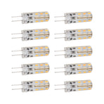 10pcs G4 LED Bulb 1.5W DC12V Warm White 3000K 110LM Bi Pin Light Bulbs LED for Cabinet Lighting Courtyard