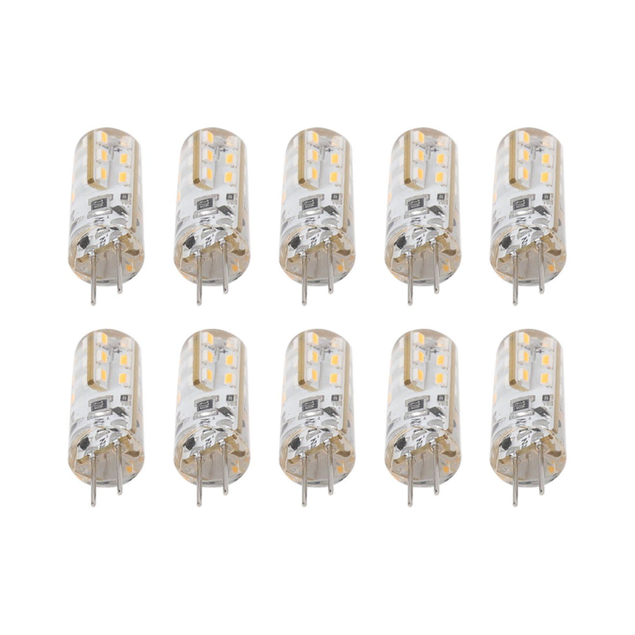 10pcs G4 LED Bulb 1.5W DC12V Warm White 3000K 110LM Bi Pin Light Bulbs LED for Cabinet Lighting Courtyard