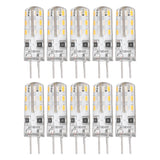 10 Pcs G4 LED Bulbs Bi Pin Base Silicone Warm White 3000K 1.5W AC220V 110LM Landscape Bulbs Replacement