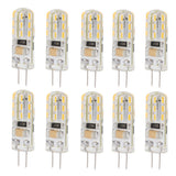 10pcs G4 LED Bulb Double Feet Base 1.5W AC110V 110LM Silicone Light Bulb for Landscape Lighting Courtyard Warm White 3000K