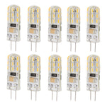 10pcs G4 LED Bulb Double Feet Base 1.5W AC110V 110LM Silicone Light Bulb for Landscape Lighting Courtyard Warm White 3000K