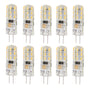10pcs G4 LED Bulb Double Feet Base 1.5W AC110V 110LM Silicone Light Bulb for Landscape Lighting Courtyard Warm White 3000K