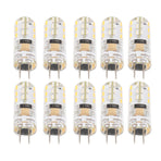 10pcs G4 LED Bulb Double Feet Base 1.5W AC110V 110LM Silicone Light Bulb for Landscape Lighting Courtyard Warm White 3000K