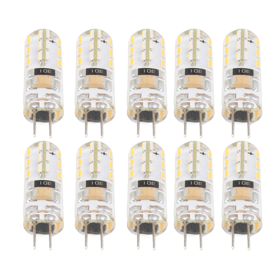 10pcs G4 LED Bulb Double Feet Base 1.5W AC110V 110LM Silicone Light Bulb for Landscape Lighting Courtyard Warm White 3000K