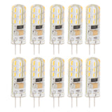 10pcs G4 LED Bulb Double Feet Base 1.5W AC110V 110LM Silicone Light Bulb for Landscape Lighting Courtyard Warm White 3000K - Rear View