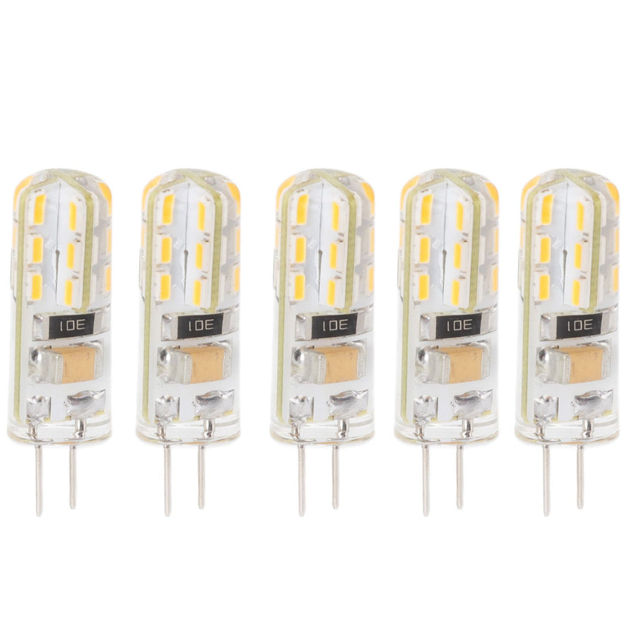 10pcs G4 LED Bulb Double Feet Base 1.5W AC110V 110LM Silicone Light Bulb for Landscape Lighting Courtyard Warm White 3000K