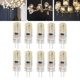 10pcs G4 LED Bulb Double Feet Base 1.5W AC110V 110LM Silicone Light Bulb for Landscape Lighting Courtyard Warm White 3000K