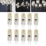 10pcs G4 LED Bulb Double Feet Base 1.5W AC110V 110LM Silicone Light Bulb for Landscape Lighting Courtyard White Light 6000K