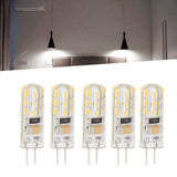 10pcs G4 LED Bulb Double Feet Base 1.5W AC110V 110LM Silicone Light Bulb for Landscape Lighting Courtyard White Light 6000K