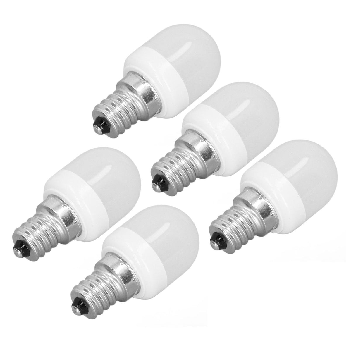 5Pcs Ceiling Light Bulbs 1.5W High Temp Resistant White 75 Luminous Flux E12 Base LED Bulbs for Office Bedroom Corridor Warm Light