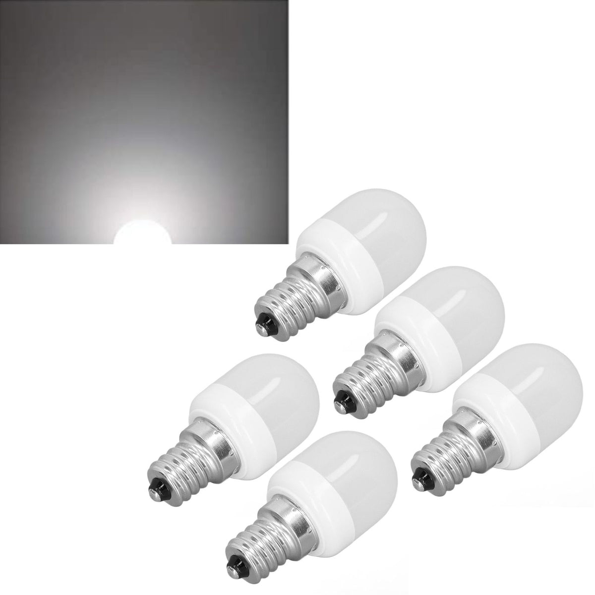 5pcs Light Bulbs E12 Thread Soft Light 1.5W 75LM LED Light Bulbs for Desk Lamp Ceiling Fan Lamp Wall Lamp AC220V White Light 3000K