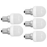 5pcs Light Bulbs E12 Thread Soft Light 1.5W 75LM LED Light Bulbs for Desk Lamp Ceiling Fan Lamp Wall Lamp AC220V Warm Light 6000K - 45-Degree Angle