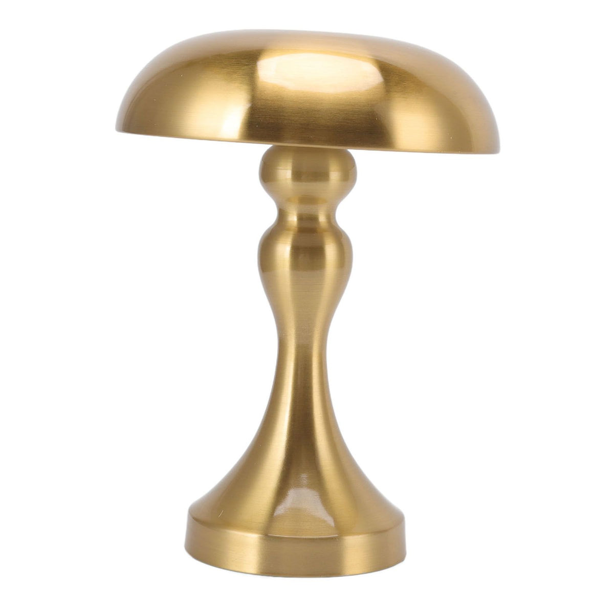 Table Lamp Rechargeable Mushroom Shape 3 Speed Color Temperature Touch Stepless Dimming Night Light for Home Gold