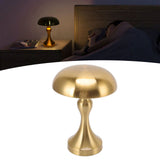 Table Lamp Rechargeable Mushroom Shape 3 Speed Color Temperature Touch Stepless Dimming Night Light for Home Gold - Extra Image