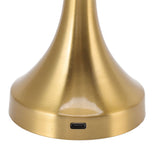 Table Lamp Rechargeable Mushroom Shape 3 Speed Color Temperature Touch Stepless Dimming Night Light for Home Gold