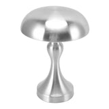 Table Lamp Rechargeable Mushroom Shape 3 Speed Color Temperature Touch Stepless Dimming Night Light for Home Silver - Side View
