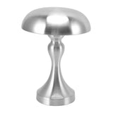 Table Lamp Rechargeable Mushroom Shape 3 Speed Color Temperature Touch Stepless Dimming Night Light for Home Silver - 45-Degree Angle