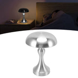 Table Lamp Rechargeable Mushroom Shape 3 Speed Color Temperature Touch Stepless Dimming Night Light for Home Silver - Extra Image