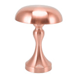 Table Lamp Rechargeable Mushroom Shape 3 Speed Color Temperature Touch Stepless Dimming Night Light for Home Copper - 45-Degree Angle