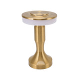 Portable LED Table Lamp Touch Sensor 3 Color Temperatures Rechargeable Battery Powered Bedside Night Lamp for Dining Room Gold - Top-Down View