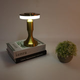 Portable LED Table Lamp Touch Sensor 3 Color Temperatures Rechargeable Battery Powered Bedside Night Lamp for Dining Room Gold