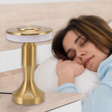 Portable LED Table Lamp Touch Sensor 3 Color Temperatures Rechargeable Battery Powered Bedside Night Lamp for Dining Room Gold - Extra Image