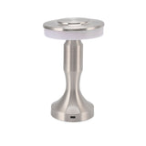 Portable LED Table Lamp Touch Sensor 3 Color Temperatures Rechargeable Battery Powered Bedside Night Lamp for Dining Room Silver