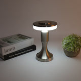 Portable LED Table Lamp Touch Sensor 3 Color Temperatures Rechargeable Battery Powered Bedside Night Lamp for Dining Room Silver - Extra Image
