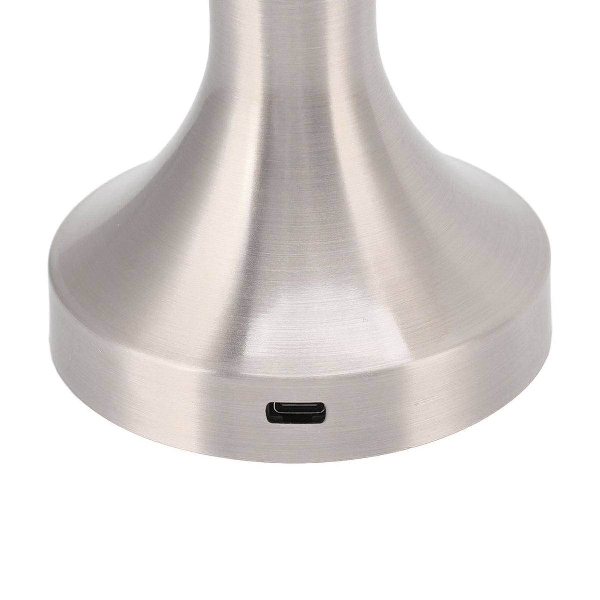 Portable LED Table Lamp Touch Sensor 3 Color Temperatures Rechargeable Battery Powered Bedside Night Lamp for Dining Room Silver