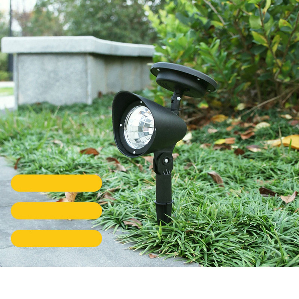 Outdoor Solar Spotlight LED Lamp Waterproof Garden Lamp Ground Lawn Light for Landscape White