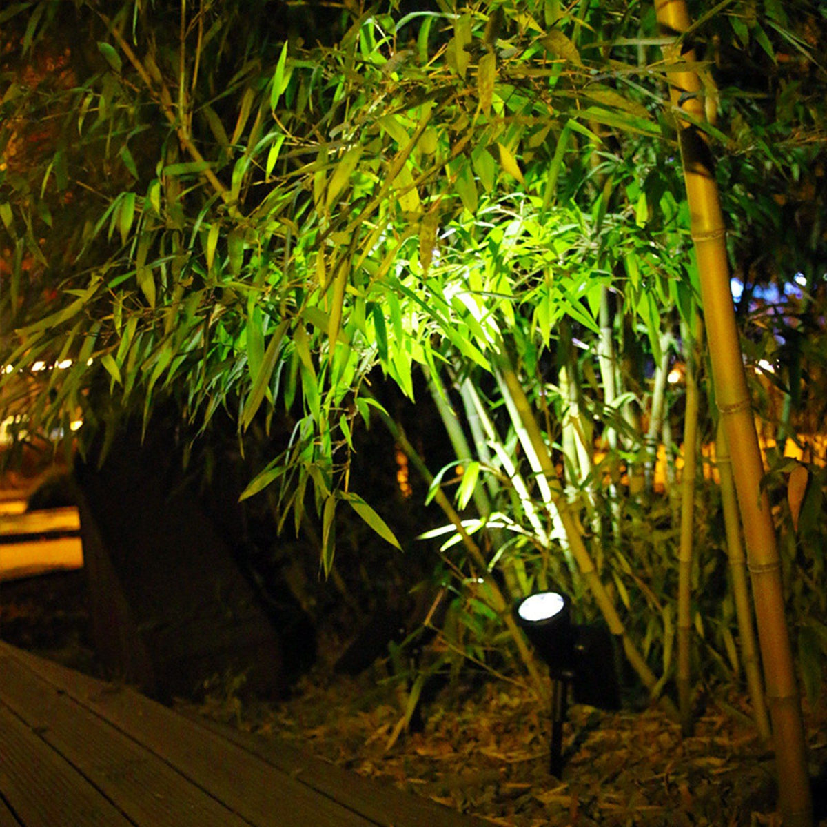 Outdoor Solar Spotlight LED Lamp Waterproof Garden Lamp Ground Lawn Light for Landscape White