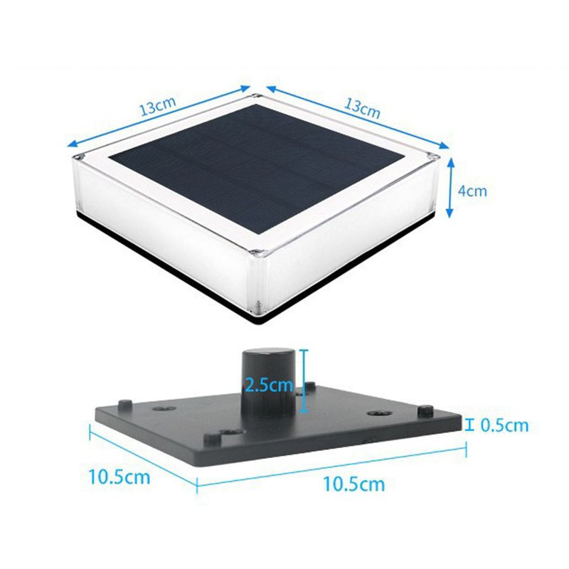 Solar LED Post Light High Brightness Waterproof Safe Stable Solar Post Lamp for Outdoor Courtyard Garden Three Color Temperature 3000K 4000K 6000K