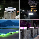 Solar LED Post Light High Brightness Waterproof Safe Stable Solar Post Lamp for Outdoor Courtyard Garden Three Color Temperature 3000K 4000K 6000K