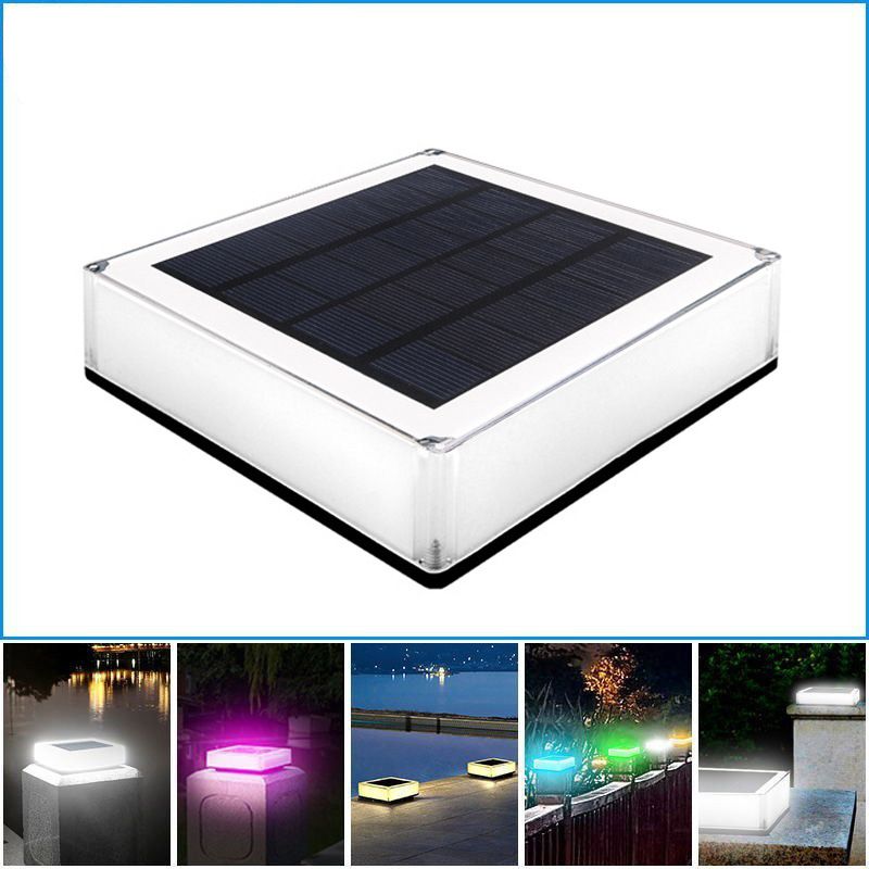 Solar LED Post Light High Brightness Waterproof Safe Stable Solar Post Lamp for Outdoor Courtyard Garden Three Color Temperature 3000K 4000K 6000K