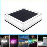Solar LED Post Light High Brightness Waterproof Safe Stable Solar Post Lamp for Outdoor Courtyard Garden Three Color Temperature 3000K 4000K 6000K