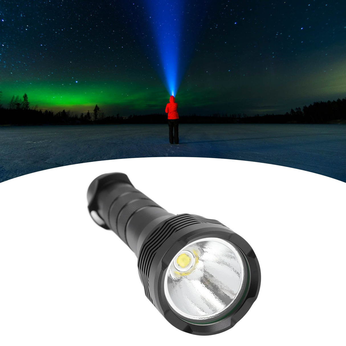 Strong Light Diving Flashlight 3600LM Long Range LED Dive Light Aluminum Alloy IPX8 Waterproof Diving Torch