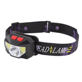 LED Outdoor Headlamp ABS Mini Multifunction USB Charging COB Sensor Head Flashlight - Top-Down View