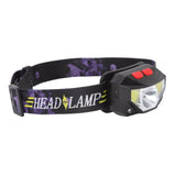 LED Outdoor Headlamp ABS Mini Multifunction USB Charging COB Sensor Head Flashlight - 45-Degree Angle