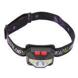 LED Outdoor Headlamp ABS Mini Multifunction USB Charging COB Sensor Head Flashlight - Rear View