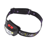 LED Outdoor Headlamp ABS Mini Multifunction USB Charging COB Sensor Head Flashlight - Close-Up Angle