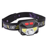 LED Outdoor Headlamp ABS Mini Multifunction USB Charging COB Sensor Head Flashlight - Low Angle