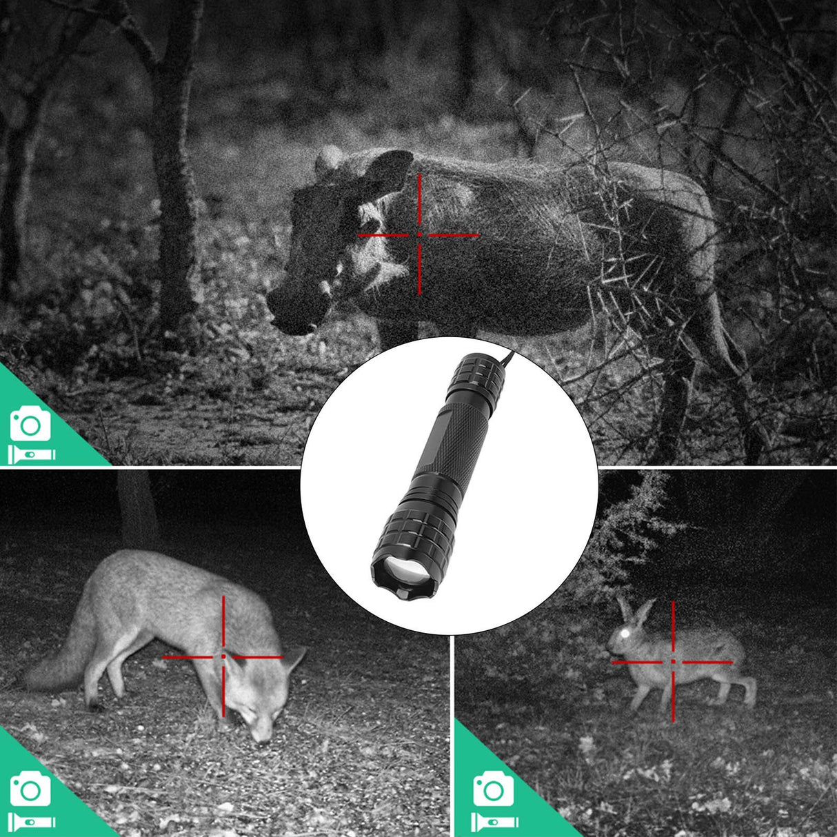 Infrared LED Flashlight Mini Handheld 850nm Zoomable Infrared Night Vision Flashlight for Hunting