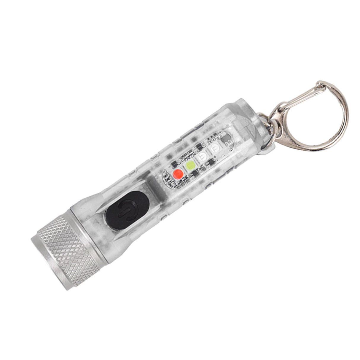 Keychain Flashlight Long Range Super Bright LED Flashlight USB Rechargeable Mini Flashlight for Outdoor M300 Non Fluorescent Transparent