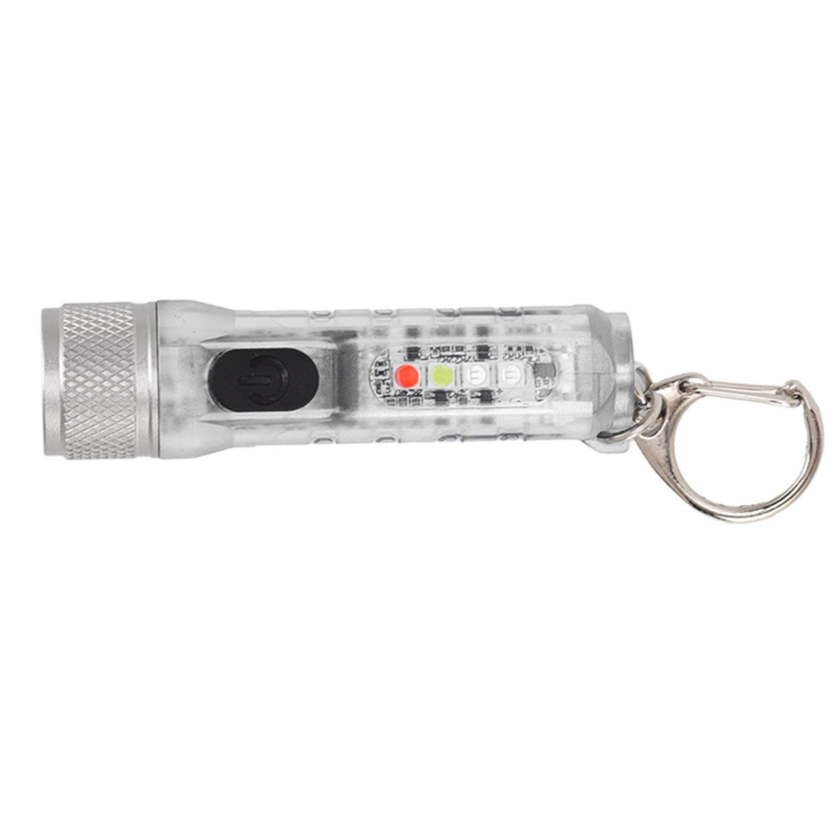 Keychain Flashlight Long Range Super Bright LED Flashlight USB Rechargeable Mini Flashlight for Outdoor M300 Non Fluorescent Transparent