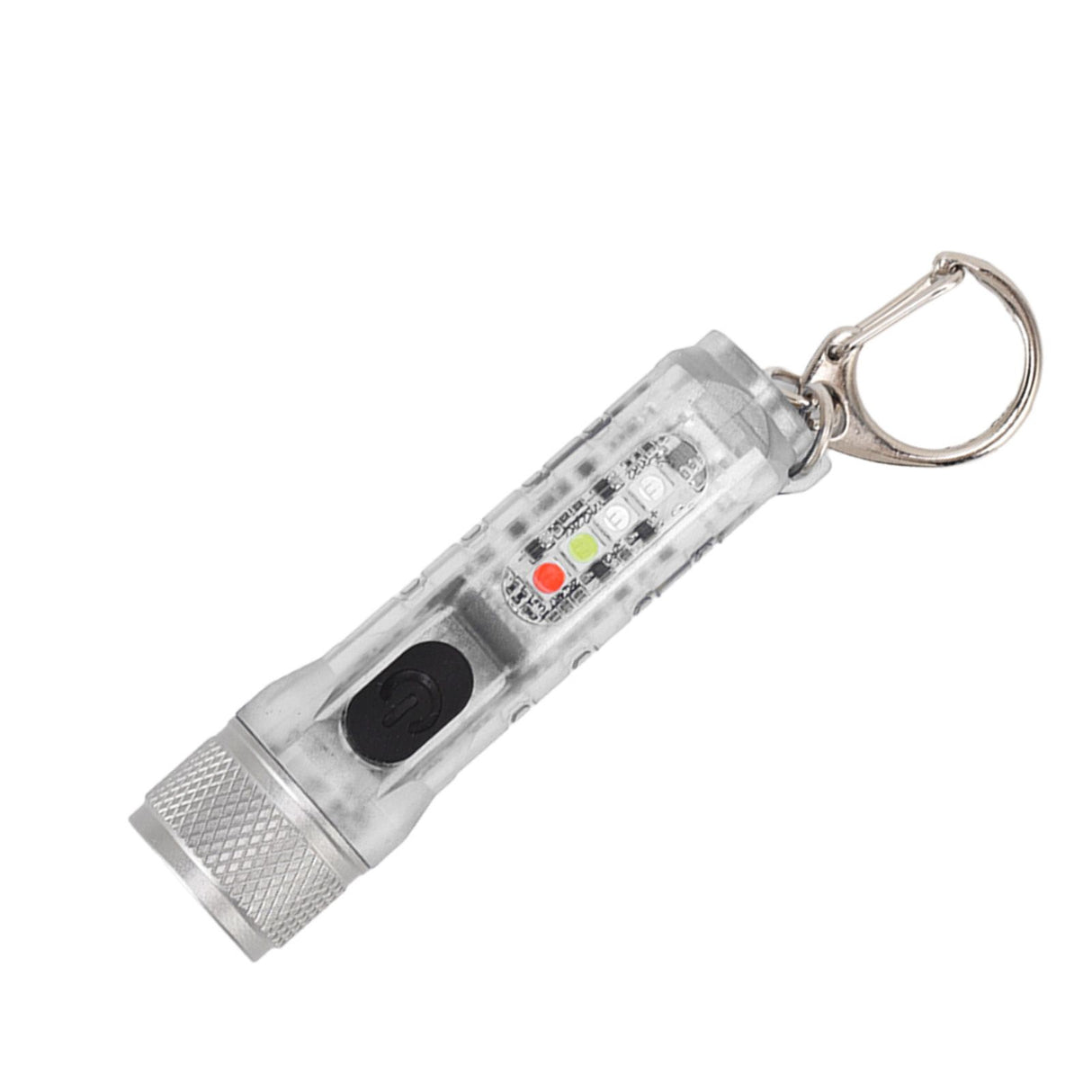 Keychain Flashlight Long Range Super Bright LED Flashlight USB Rechargeable Mini Flashlight for Outdoor M300 Non Fluorescent Transparent
