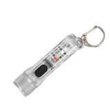 Keychain Flashlight Long Range Super Bright LED Flashlight USB Rechargeable Mini Flashlight for Outdoor M300 Non Fluorescent Transparent