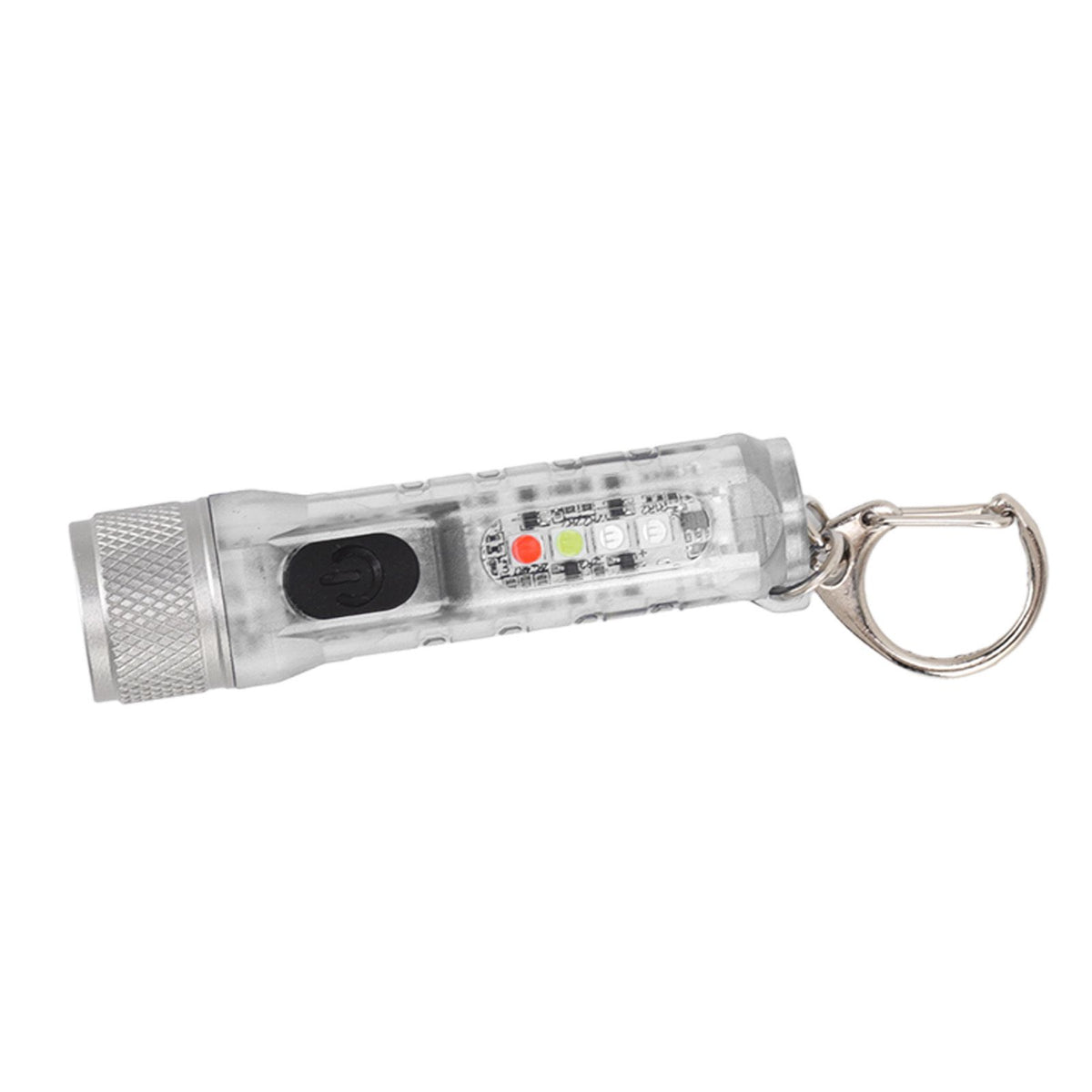 Keychain Flashlight Long Range Super Bright LED Flashlight USB Rechargeable Mini Flashlight for Outdoor M300 Non Fluorescent Transparent
